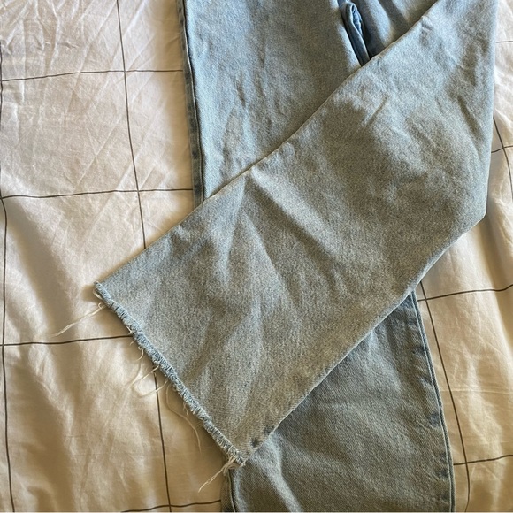 Zara Wide Leg Distressed Jeans - Picture 7 of 8